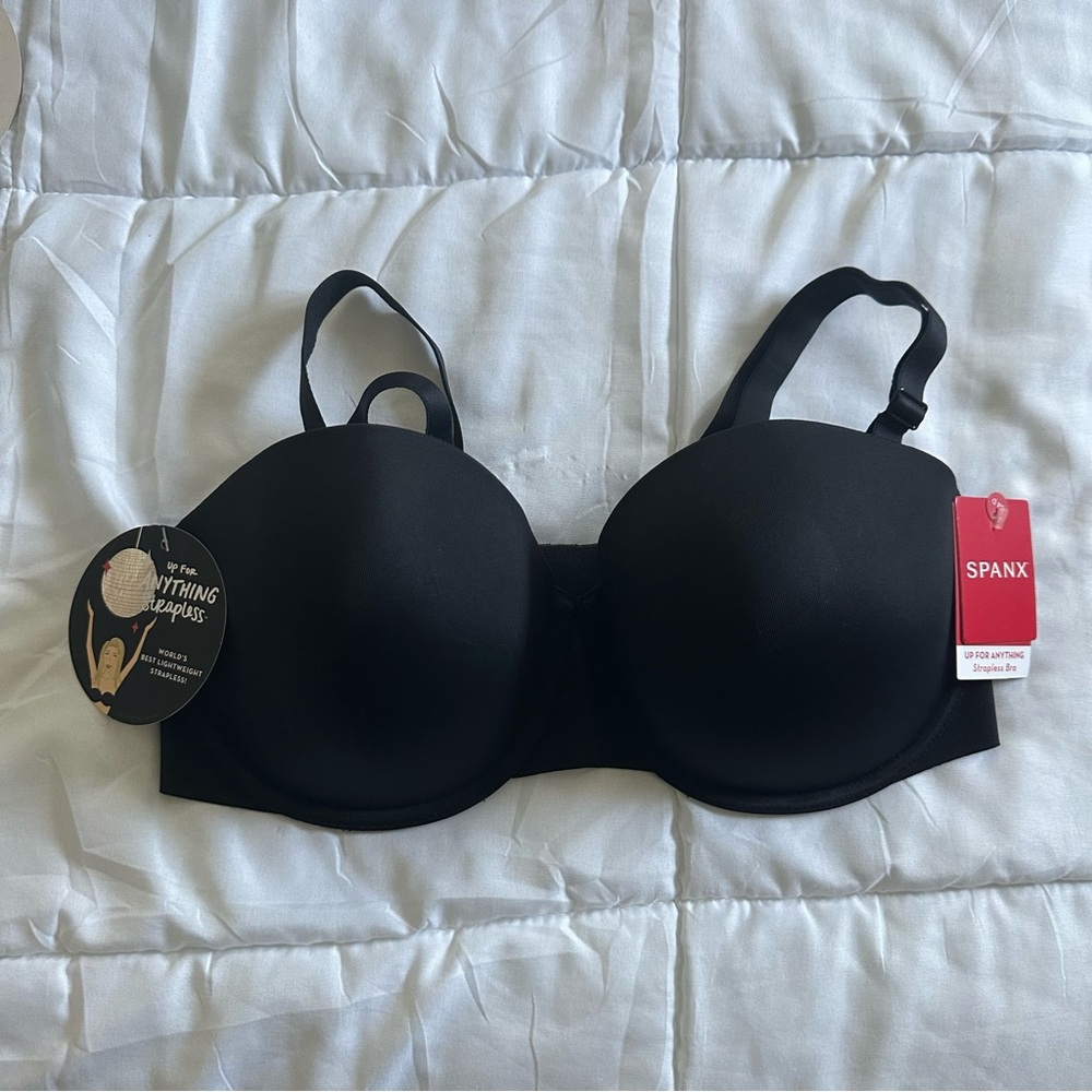SPANX Up for Anything Strapless Black Bra